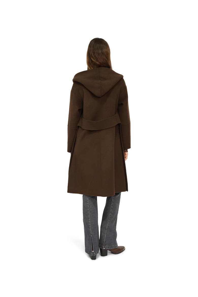 Walk This Way Wool Blend Oversized Coat, Alternate, color, Dark Brown