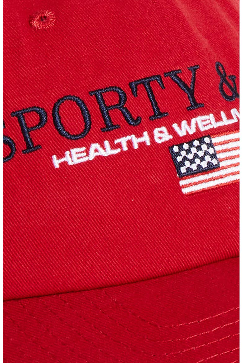 Nautical Embroidered Baseball Cap, Alternate, color, RUBY