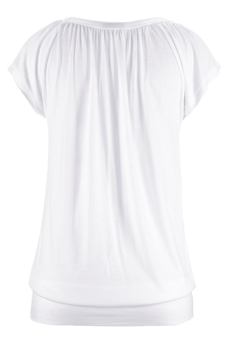 Casual V-Neck Top, Alternate, color, White