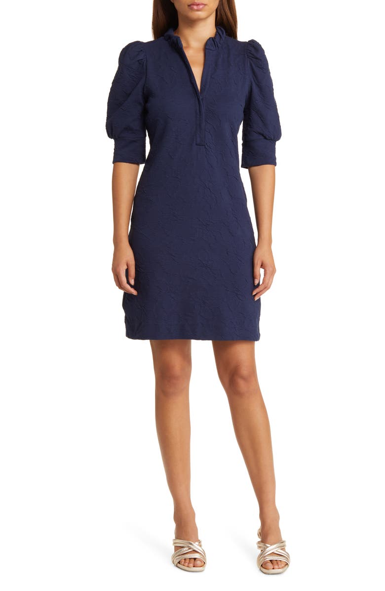 Lilly Pulitzer<sup>®</sup> Elsey Floral Jacquard Puff Sleeve Dress, Main, color,