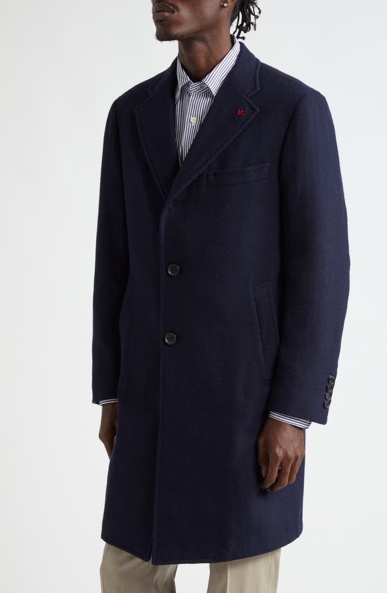 ISAIA Ross Double Face Cashmere Coat, Alternate, color, Dark Blue