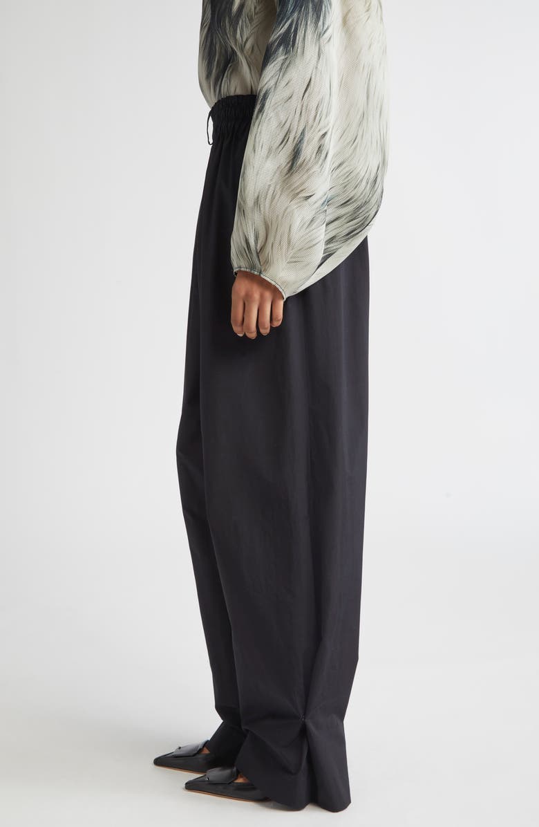 Brandon Maxwell The Teagon Relaxed Wide Leg Pants, Alternate, color, Black