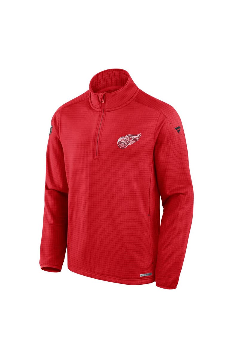 FANATICS Men's Fanatics Red Detroit Red Wings Authentic Pro Rink Quarter-Zip Top, Alternate, color, 