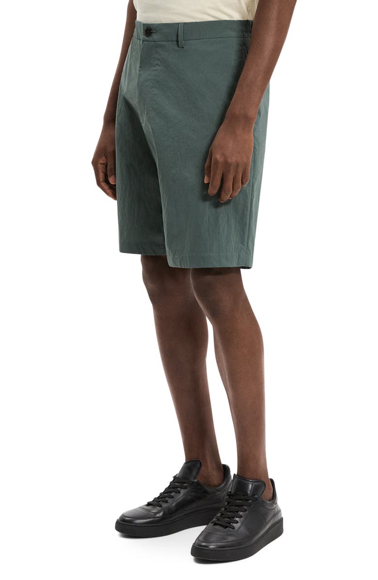 Theory Flat Front Nylon Bermuda Shorts, Alternate, color, Pine Grove