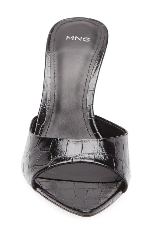 Mango Pepyco Slide Sandal In Black