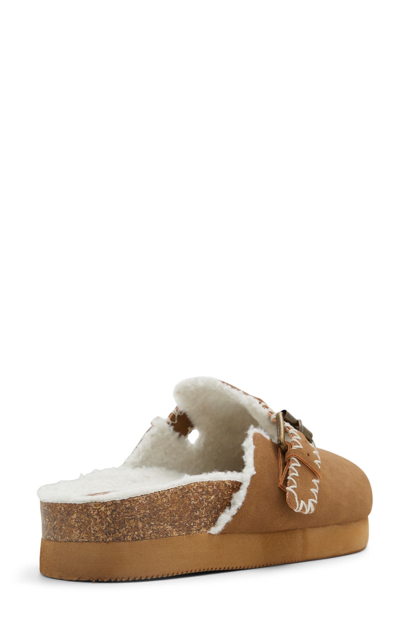 Honey Faux Shearling Clog, Alternate, color, SAHARA