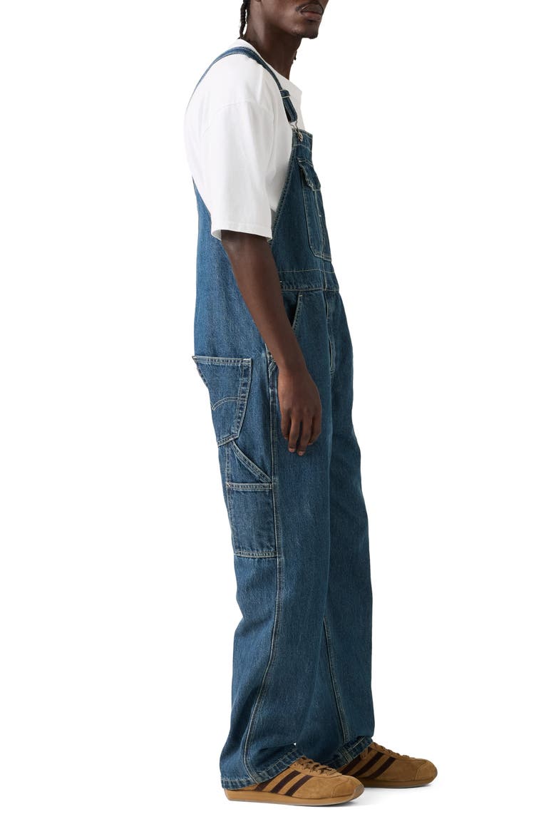 Loose Cotton Denim Overalls, Alternate, color, GET INVOLVED OVERALL
