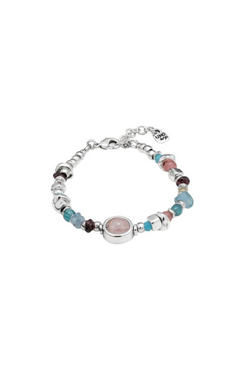 Textured Stone Crystal Bracelet