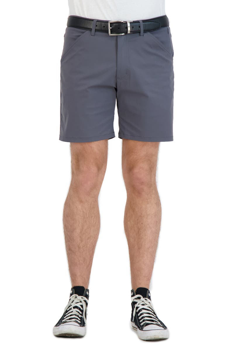 LEVINAS Everyday Stretch Chino Shorts, Main, color, Grey
