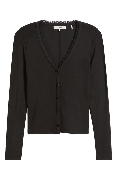 Rib Trim Cardigan