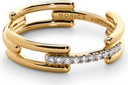 Monica Vinader Signature Link Lab Grown Diamond Ring