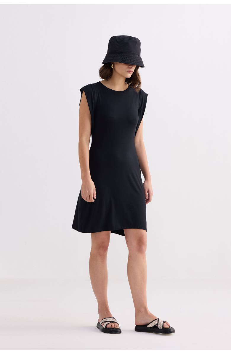 Reistor Muscle Tee Short Dress, Alternate, color, Black