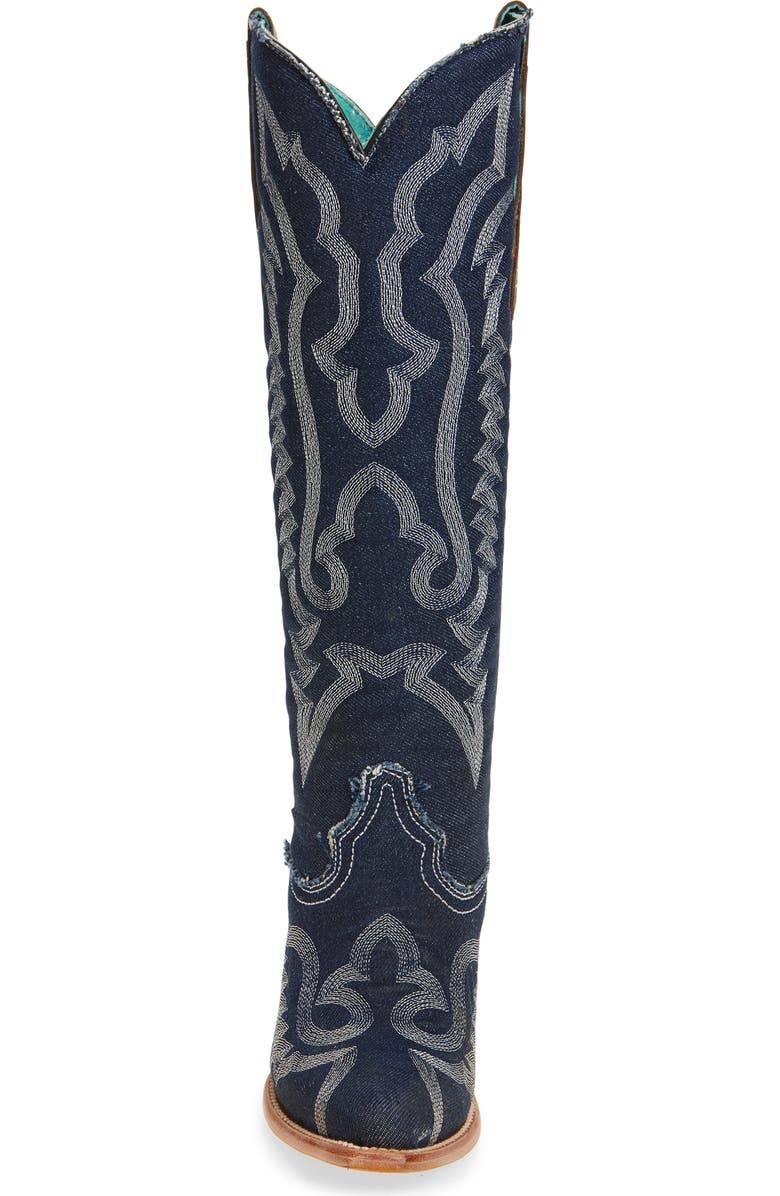 CORRAL Embroidered Denim Western Boot, Alternate, color,