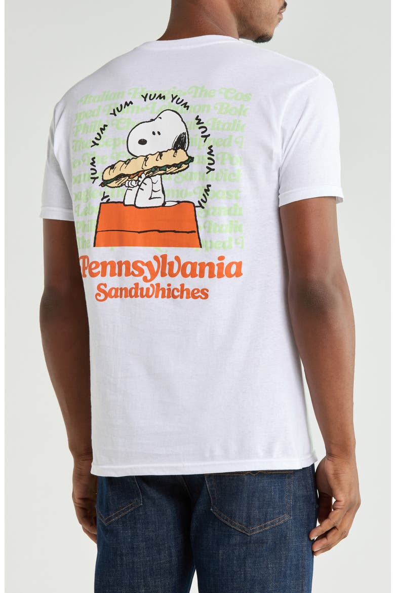Peanuts PA Sandwiches Graphic T-Shirt, Alternate, color, WHITE