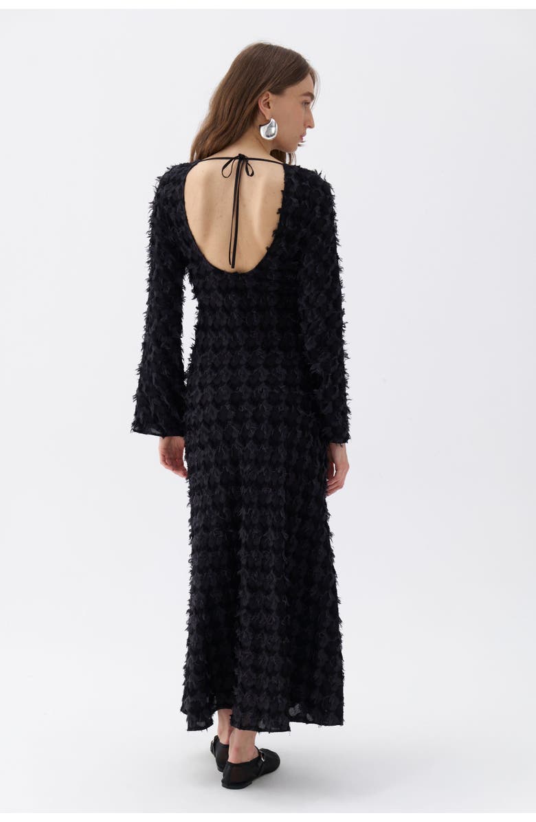 Nocturne Backless Long Sleeve Maxi Dress, Alternate, color,