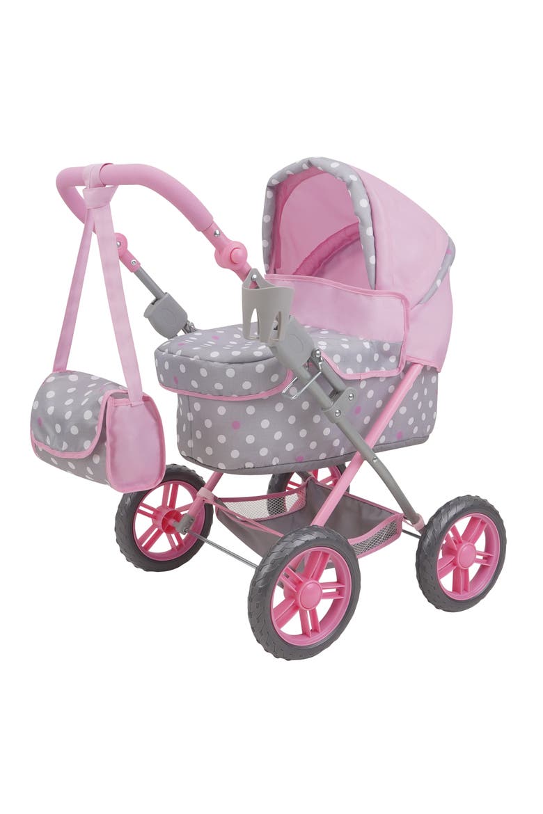 Cotton Candy Pink Amanda Doll Pram, Main, color, Multicolored