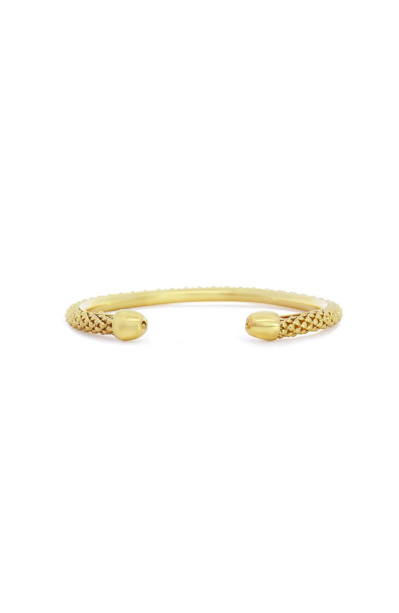 The Lovery Fine Jewelry Woven Cuff Bangle, Main, color, Gold-Plated Sterling Silver