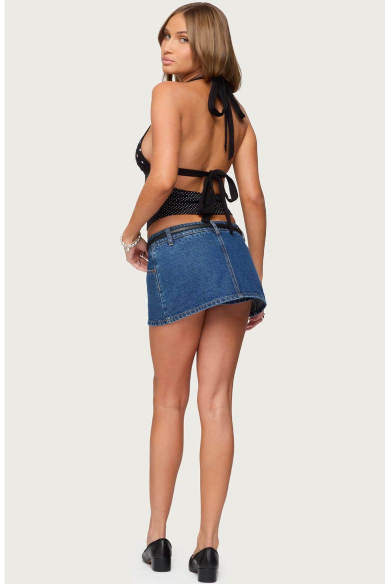 Ginny Mixed Polka Dot Halter Top, Alternate, color, BLACK-AND-WHITE
