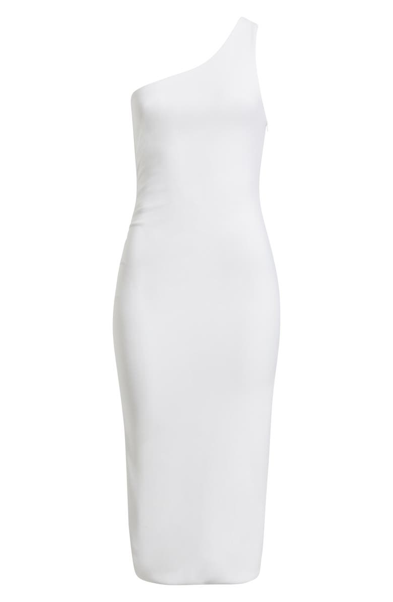 Open Edit One-Shoulder Body-Con Midi Dress, Alternate, color, White