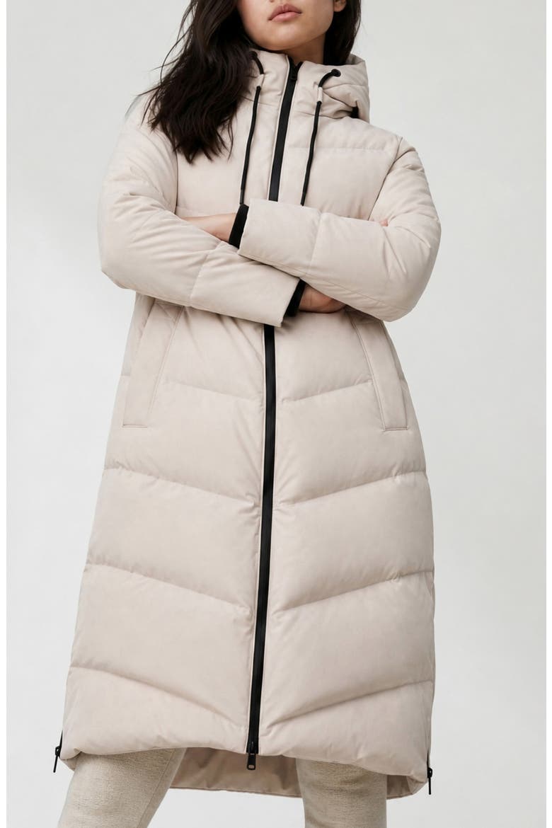Avril Hooded Puffer Coat, Alternate, color, IVORY