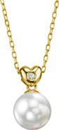 The Pearl Source White South Sea Pearl & Diamond Lev Pendant