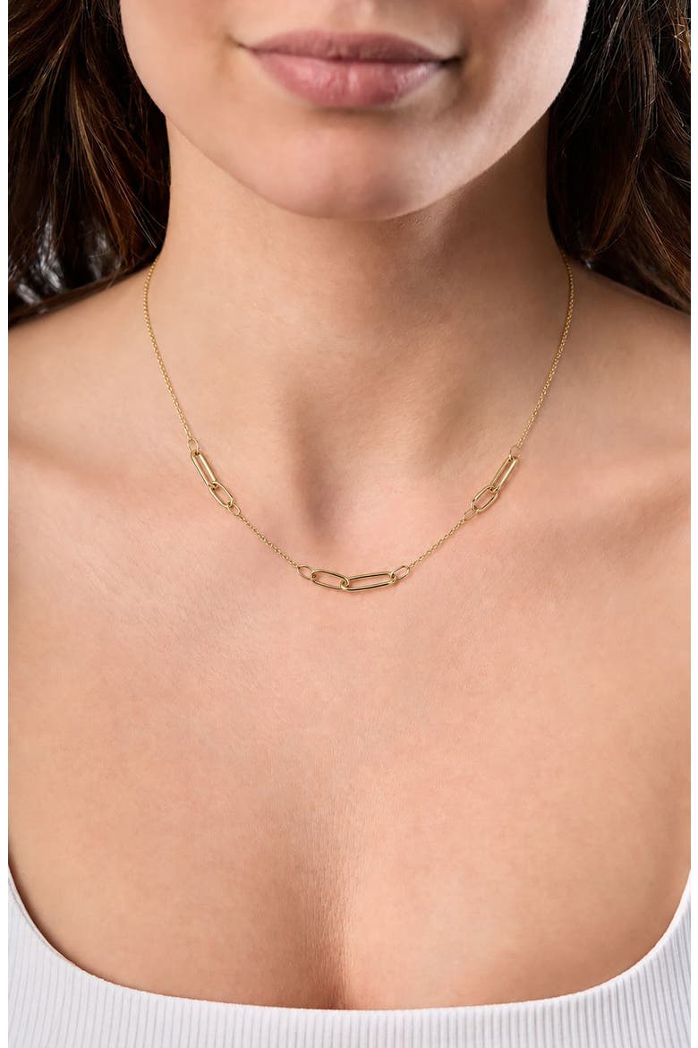 14k Gold Link Chain Necklace, Alternate, color, 14KY