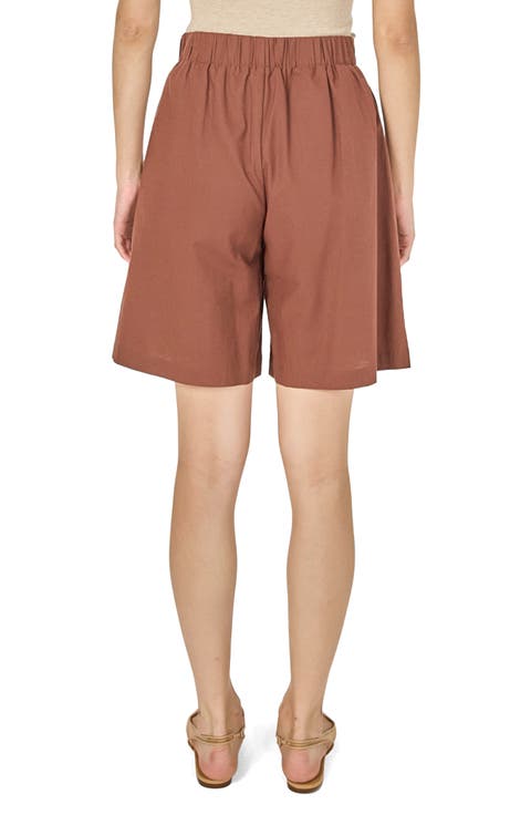 Linen & Cotton Bermuda Shorts