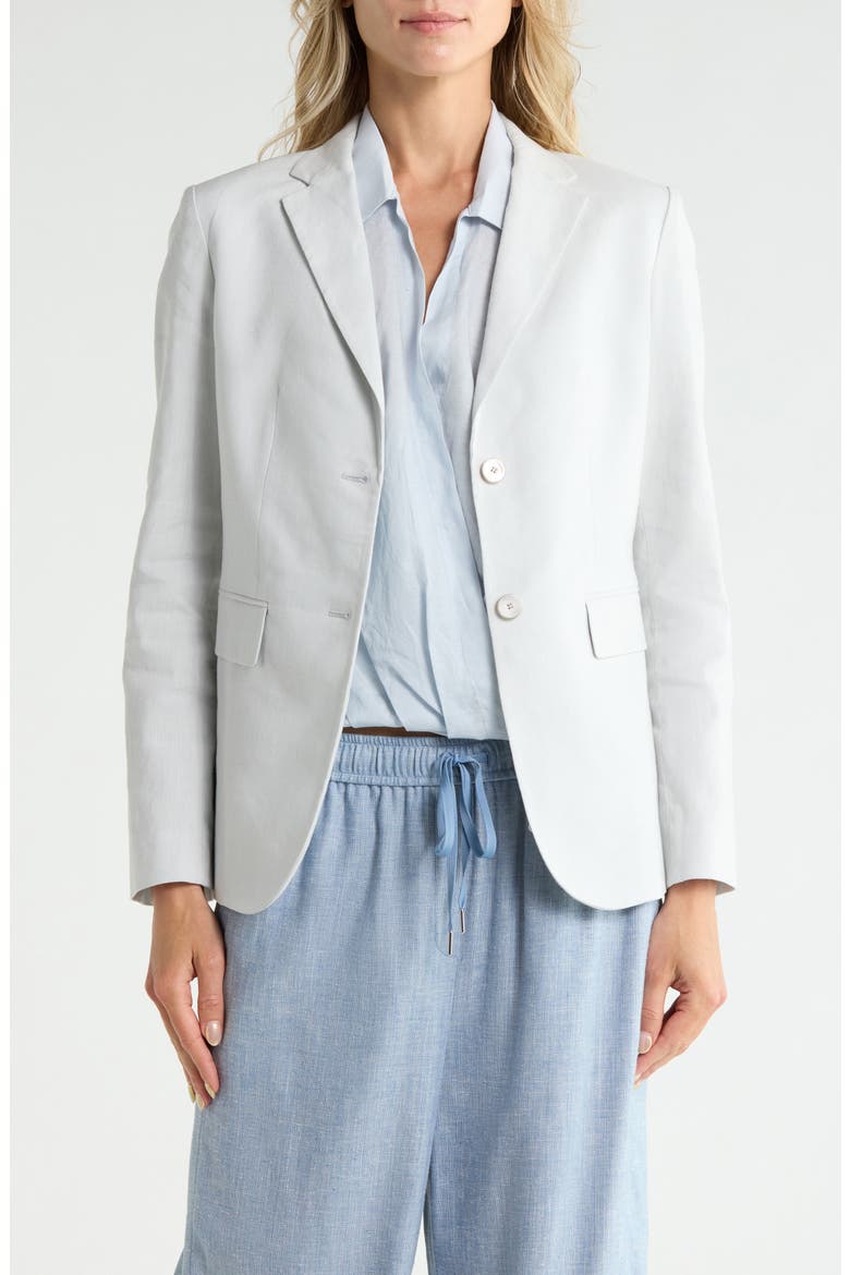 Classic Linen Blend Blazer, Main, color, LUNAR ROCK