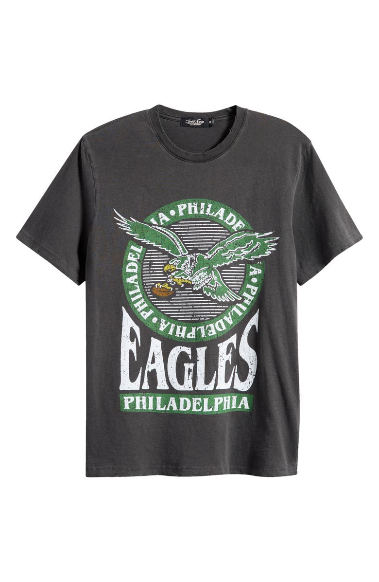 Junk Food Eagles Crest Cotton Graphic T-Shirt, Alternate, color, True Black