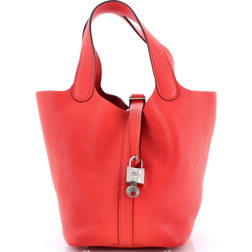 Pre-owned Hermes Hermes Picotin Lock Bag Maurice Pm In Orange