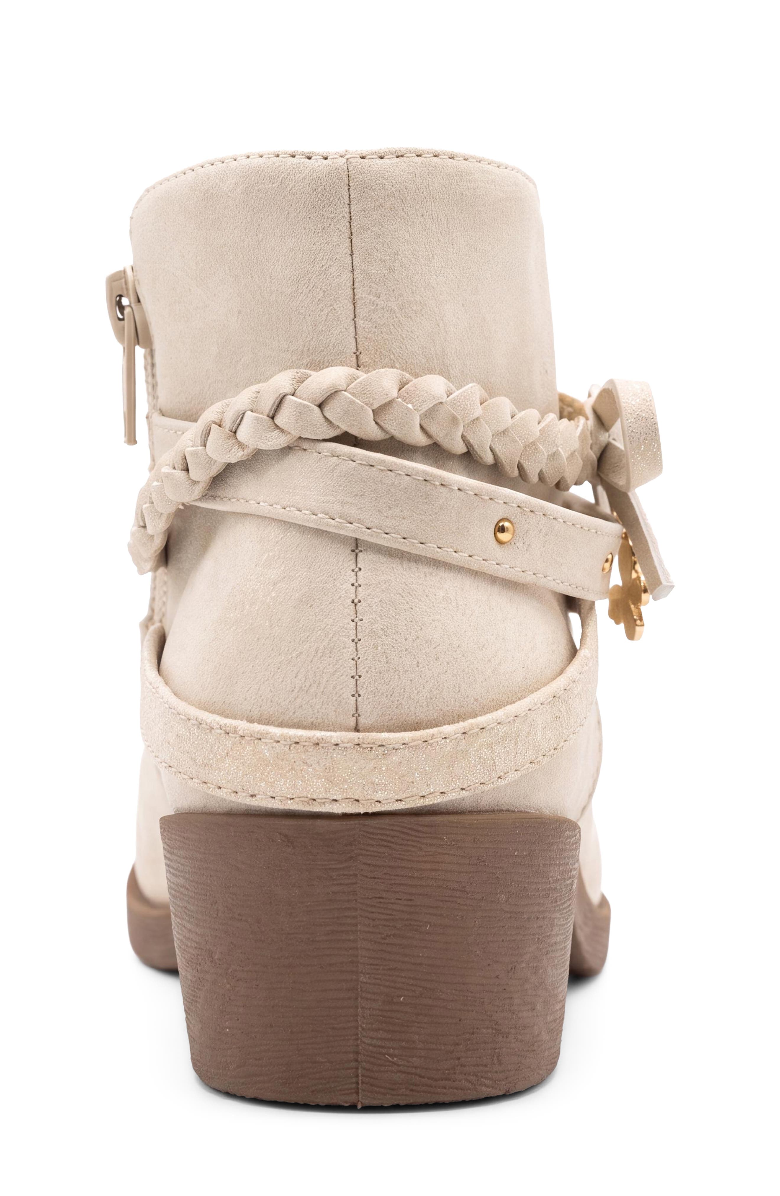 Kids' Avielle Faux Leather Bootie, Alternate, color, IVORY