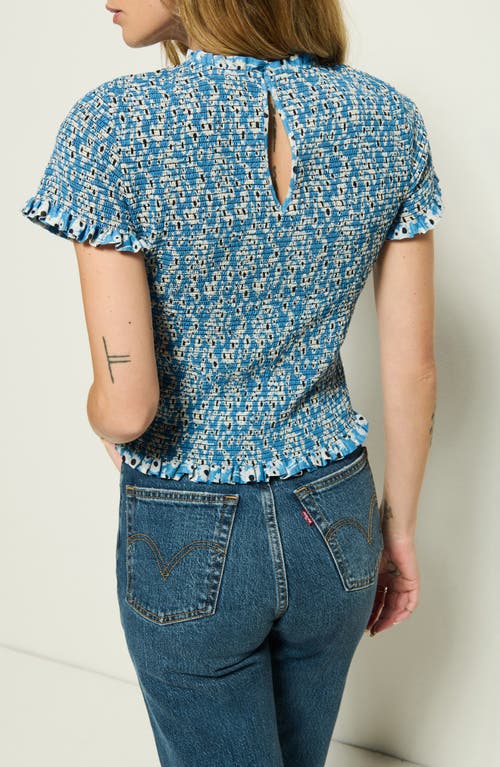 NATION LTD NATION LTD EVIE FLORAL SMOCKED PIMA COTTON TOP