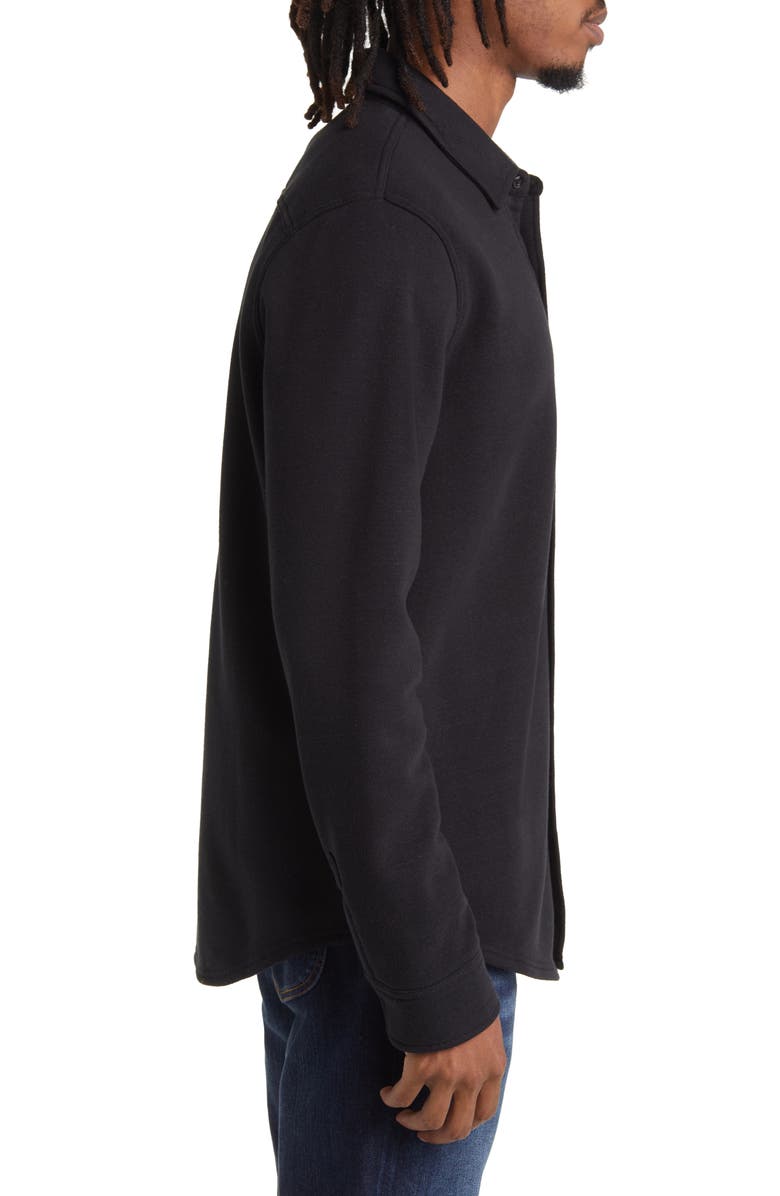 Threads 4 Thought Mika Fleece Button-Down Shirt, Alternate, color, Black