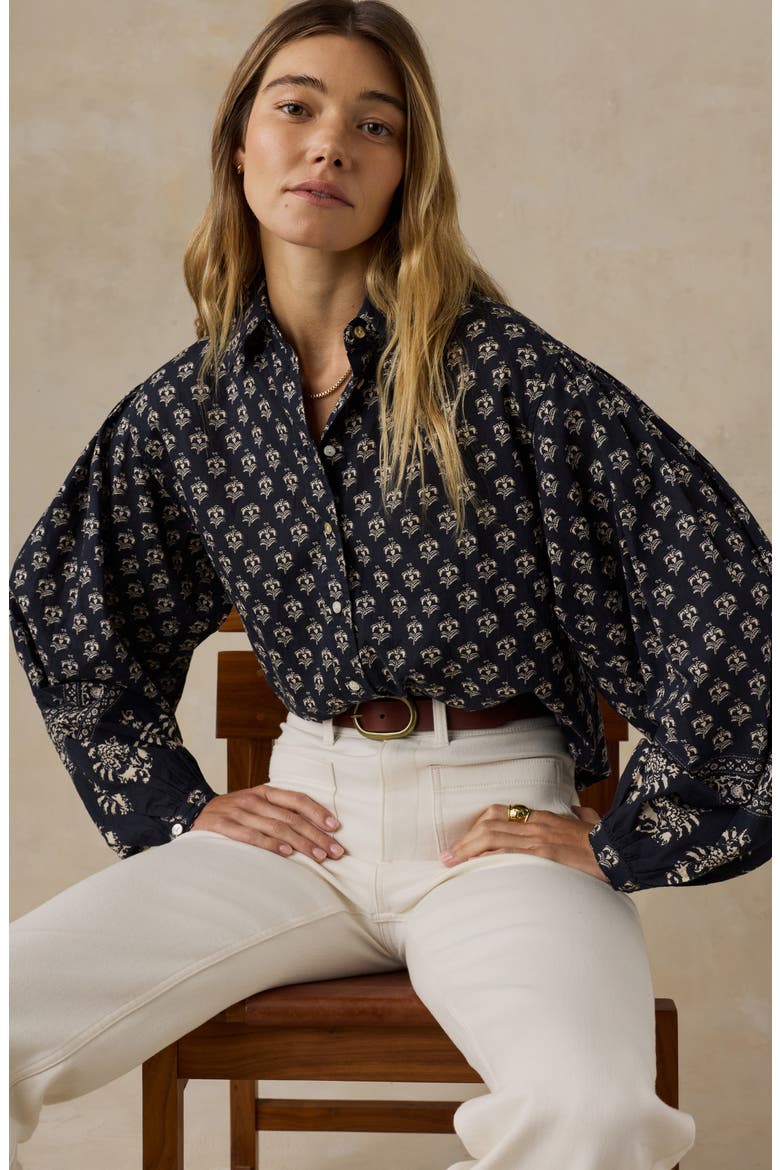 Suki Organic Cotton Shirt, Alternate, color, ECLIPSE BLOSSOM