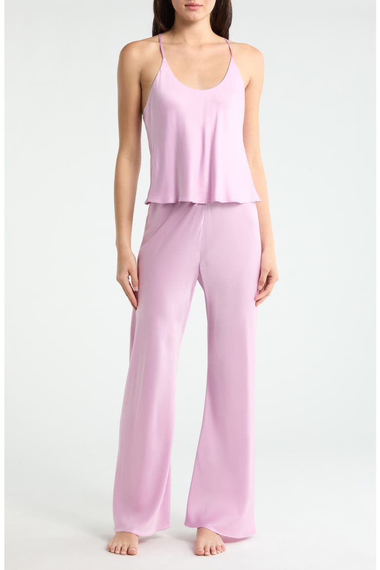 Washable Silk Bias Cut Cami Pajamas, Main, color, LILAC BLOOM