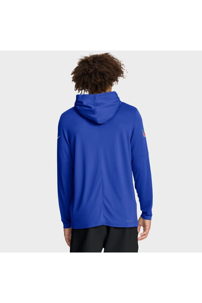 Men's Nike Royal Los Angeles Rams Sideline Pure Fury Performance Long Sleeve Hoodie T-Shirt, Alternate, color, Royal
