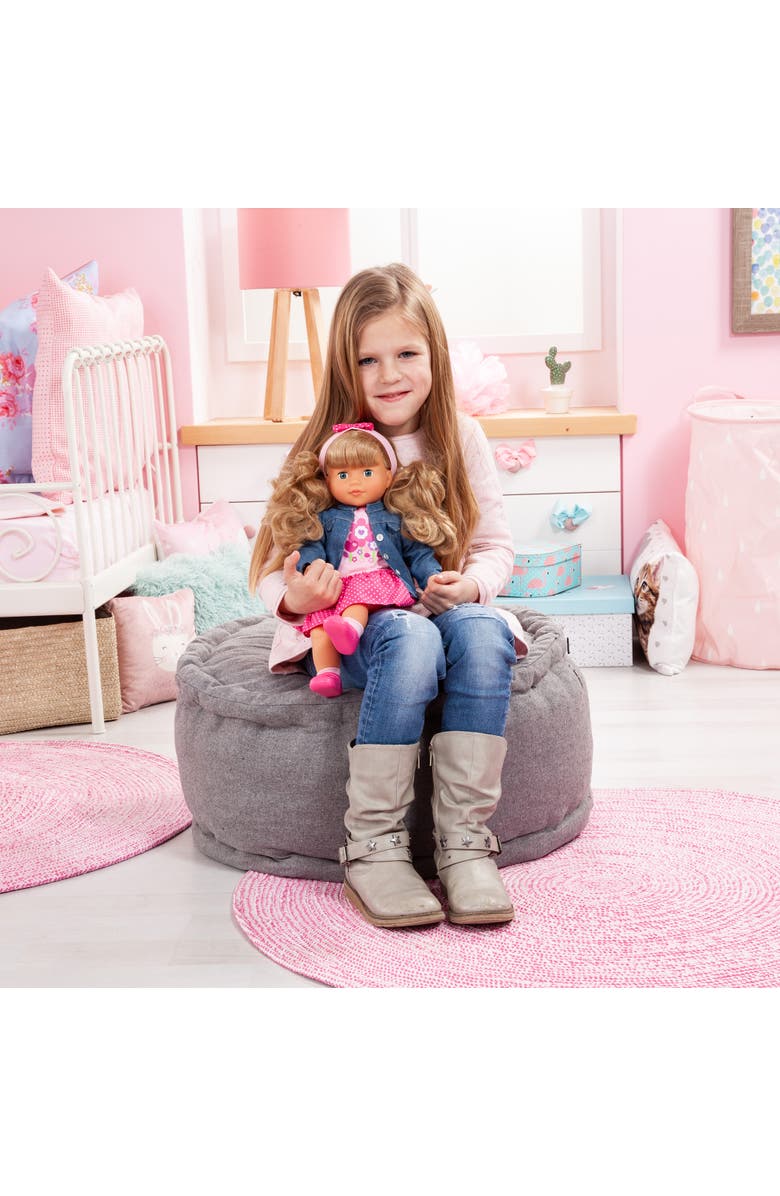 Bayer Design Bayer My First Charlene - 16" Sounds Doll - Kissing & Laughing Sounds, Jean Jacket, Pink & Flowers, Soft Body Doll, Kids Toy, Ages 3+, Alternate, color, Multicolored