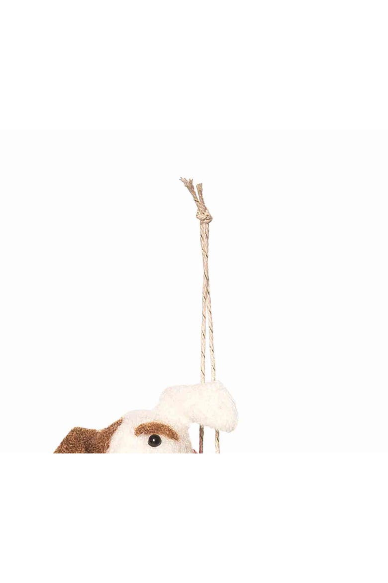 Green Sweater Sleigh Dog Ornament, Alternate, color, Brown