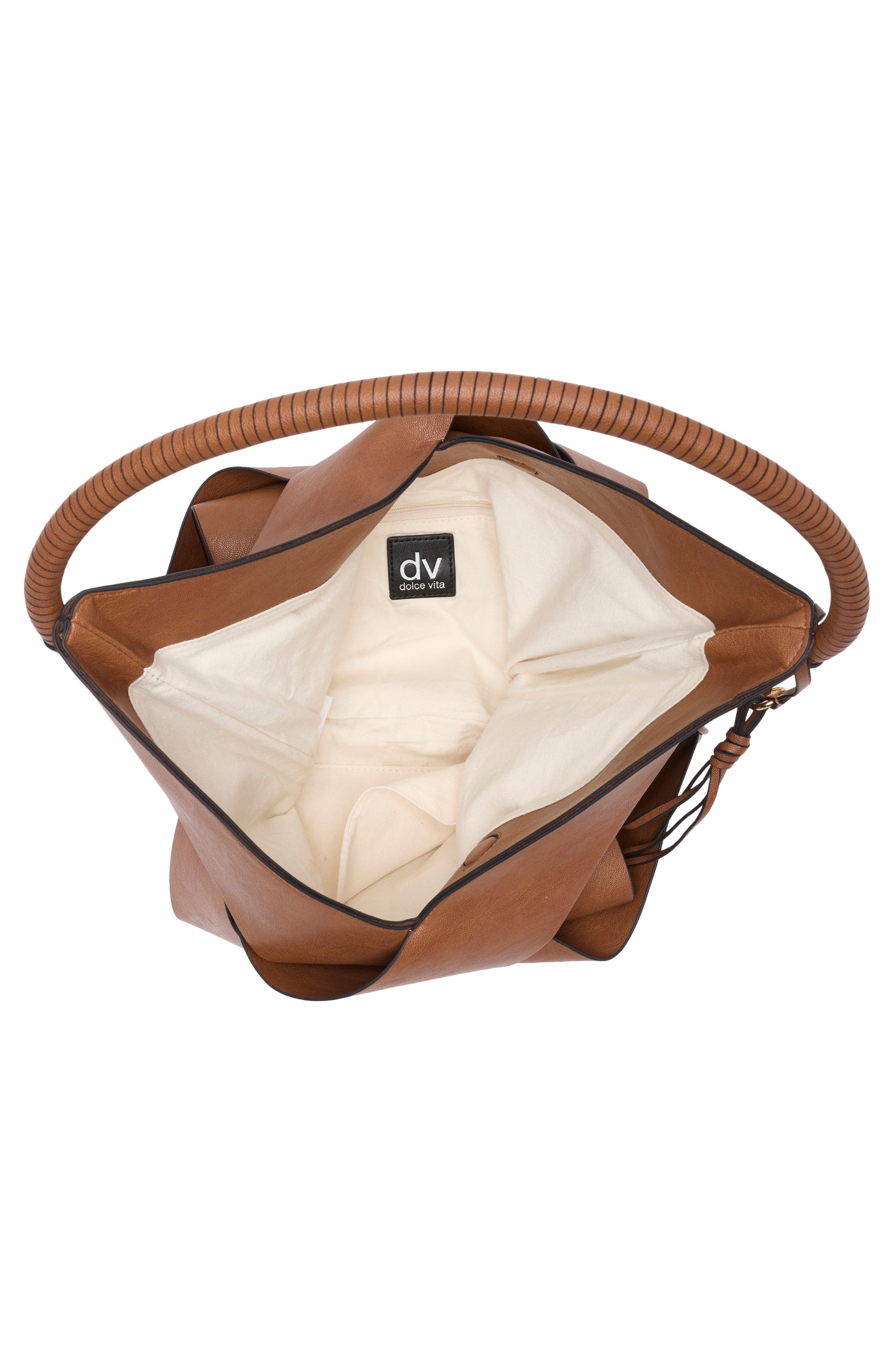 Carlyn Faux Leather Shoulder Bag, Alternate, color, COGNAC