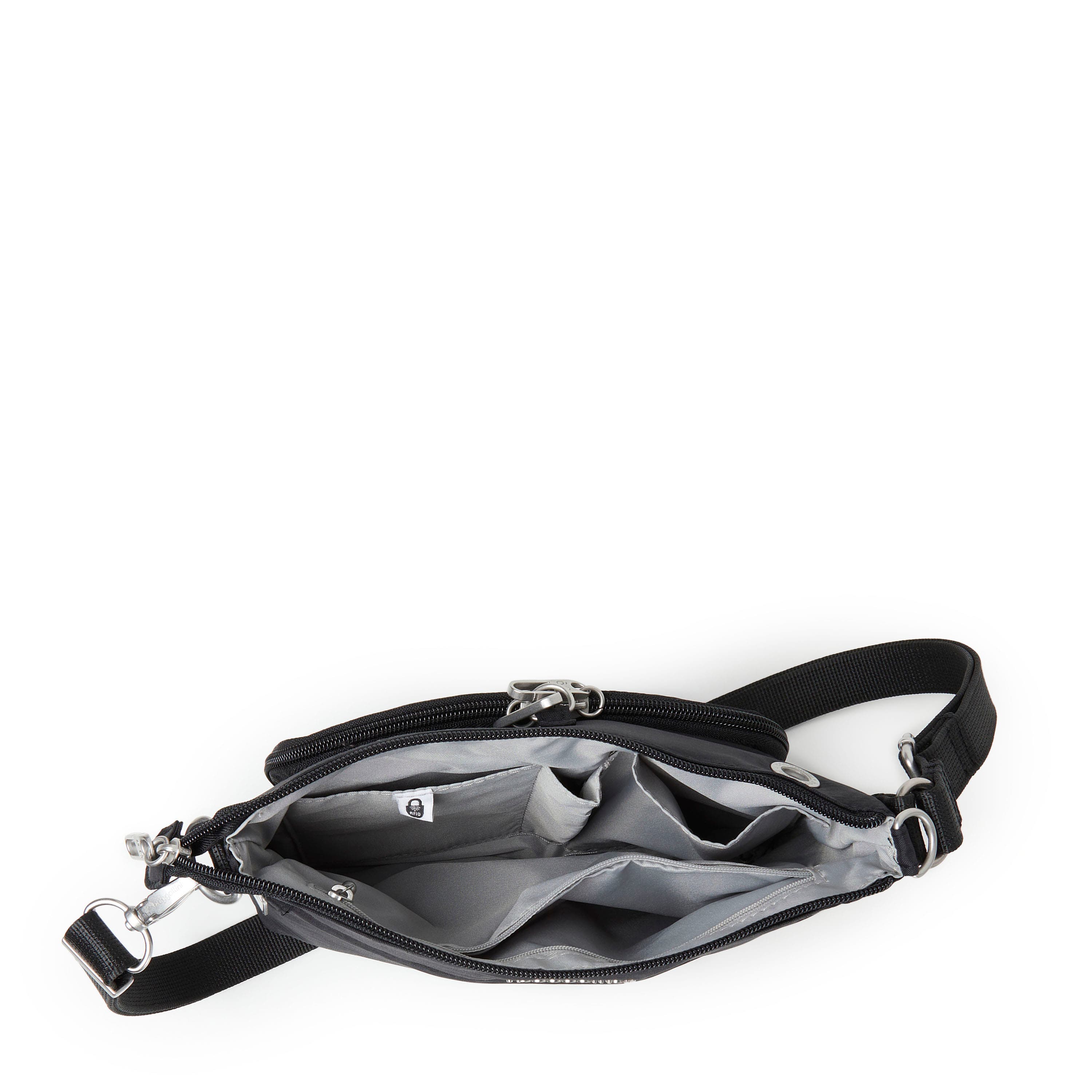 BAGGALLINI Securtex Anti-Theft Memento Crossbody Bag, Alternate, color, Black