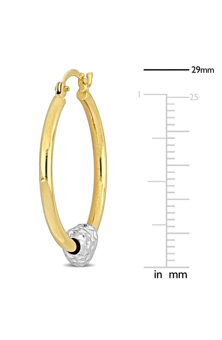 DELMAR Heart Charm Hoop Earrings, Alternate, color, Gold