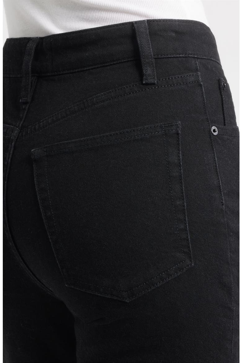The Arrow High Waist Relaxed Bootcut Jeans, Alternate, color, BLACK