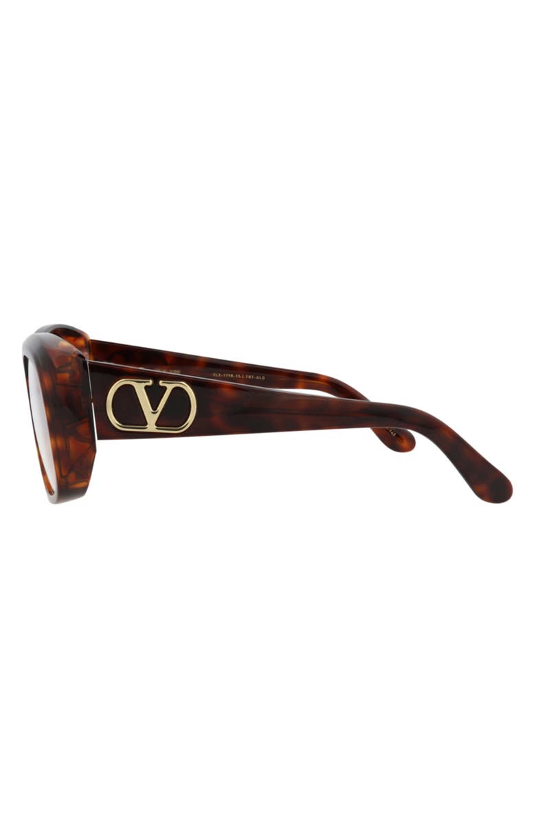 Valentino 55mm Novelty Optical Frames, Alternate, color, Havana Transparent