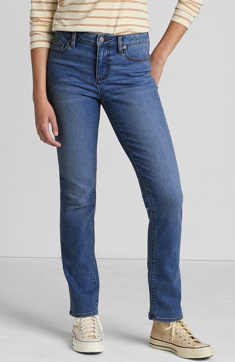 Recover Mid Rise Straight Leg Blue Jeans