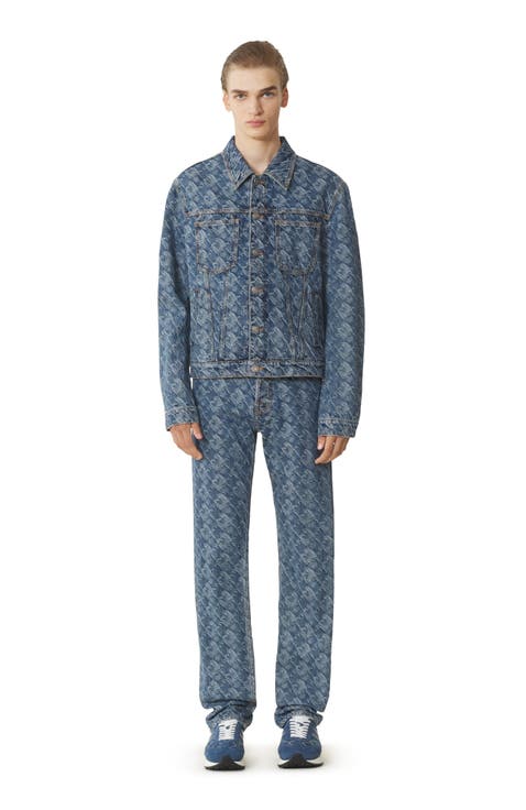 Lunar Year Jacquard Denim Pants