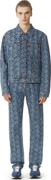 Lanvin Lunar Year Jacquard Denim Pants