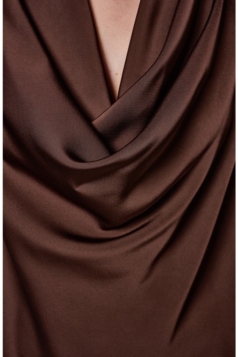 Cowl Neck Mixed Media Top, Alternate, color, CANYON