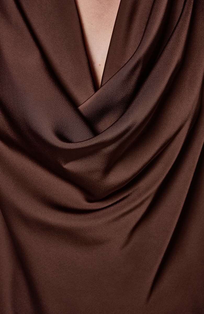 Donna Karan New York Cowl Neck Mixed Media Top, Alternate, color,