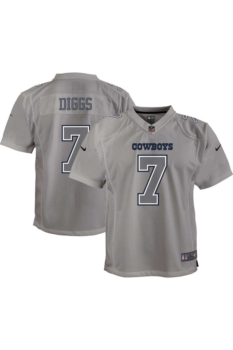 Youth Nike Trevon Diggs Gray Dallas Cowboys Atmosphere Game Jersey, Main, color, Gray