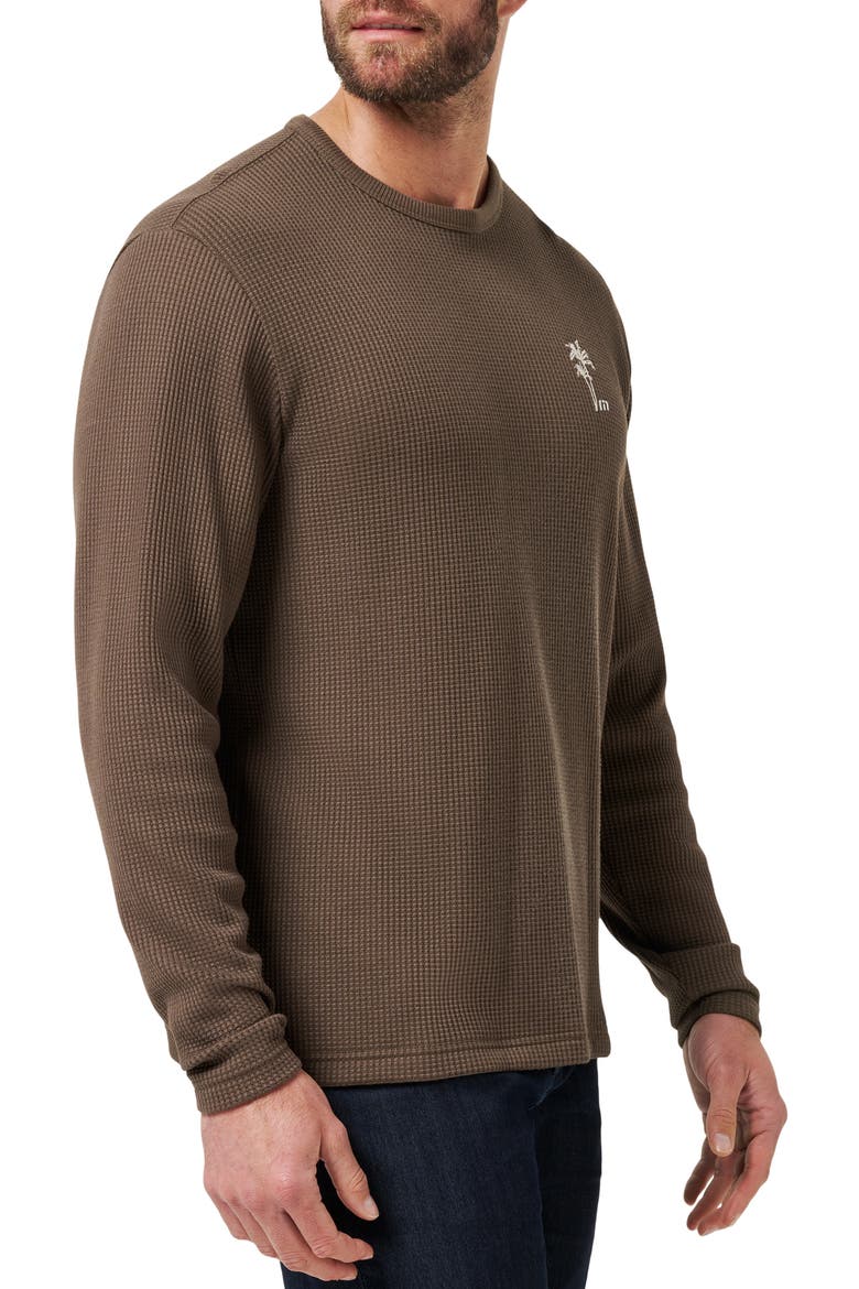 Souvenir Stand Long Sleeve Waffle Knit T-Shirt, Alternate, color, CHOCOLATE BROWN